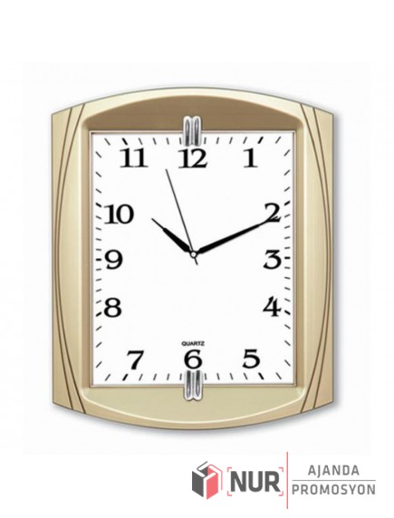 BİTEZ Logolu Plastik Duvar Saati 28.5 x 34 cm Promosyon Saat